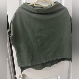 Saga brand cropped french terry sweatshirt